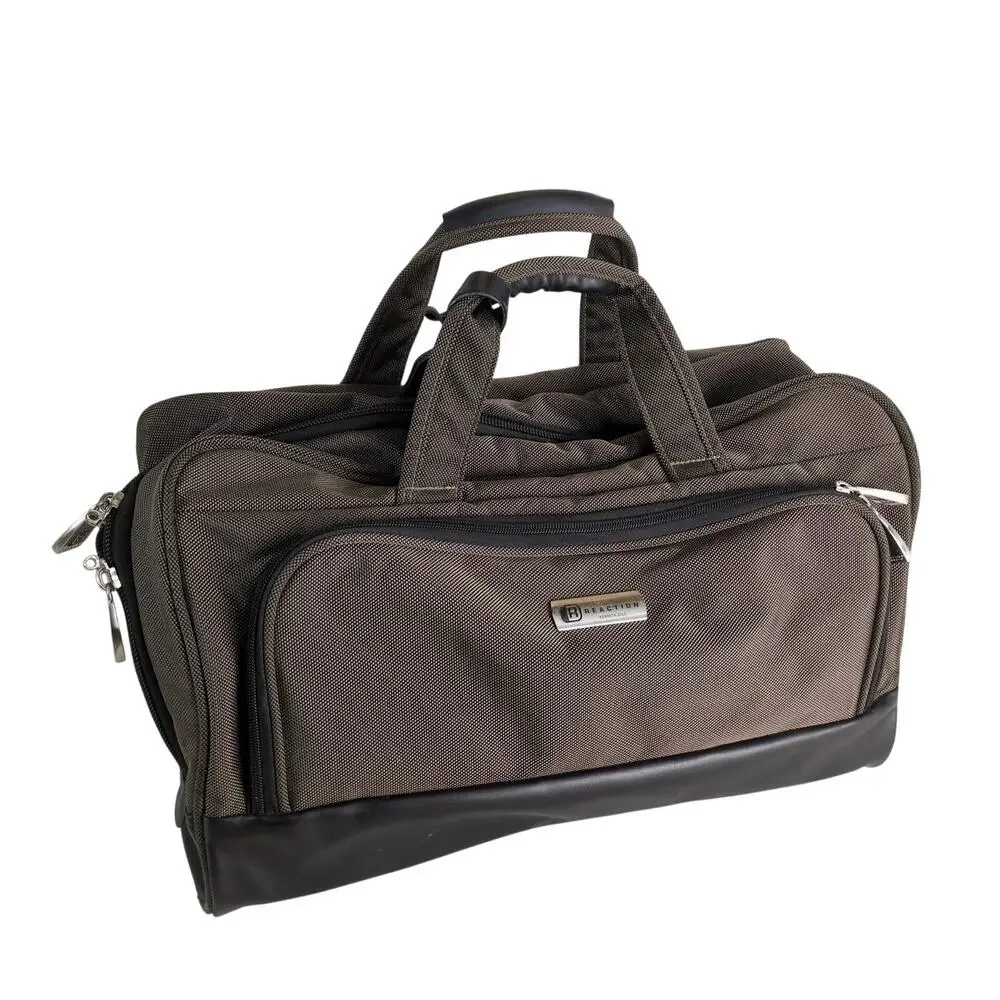 Kenneth Cole Reaction Brown Travel Luggage Duffle Bag Carry-On 19x11x10